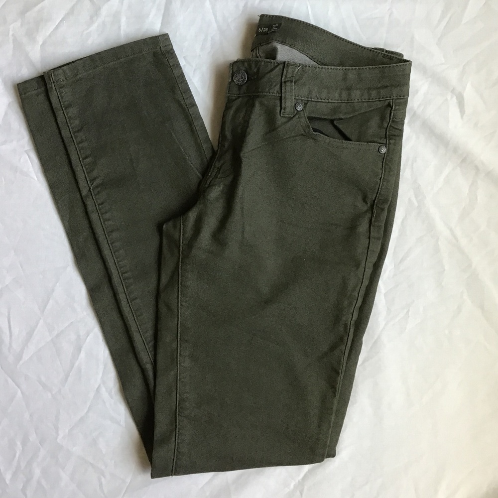 Prana "Kara" olive green jeans